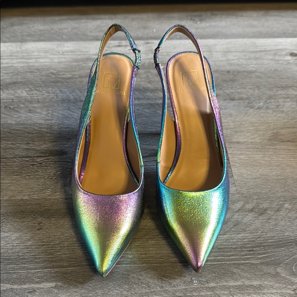 Multicolor Slingback Heels